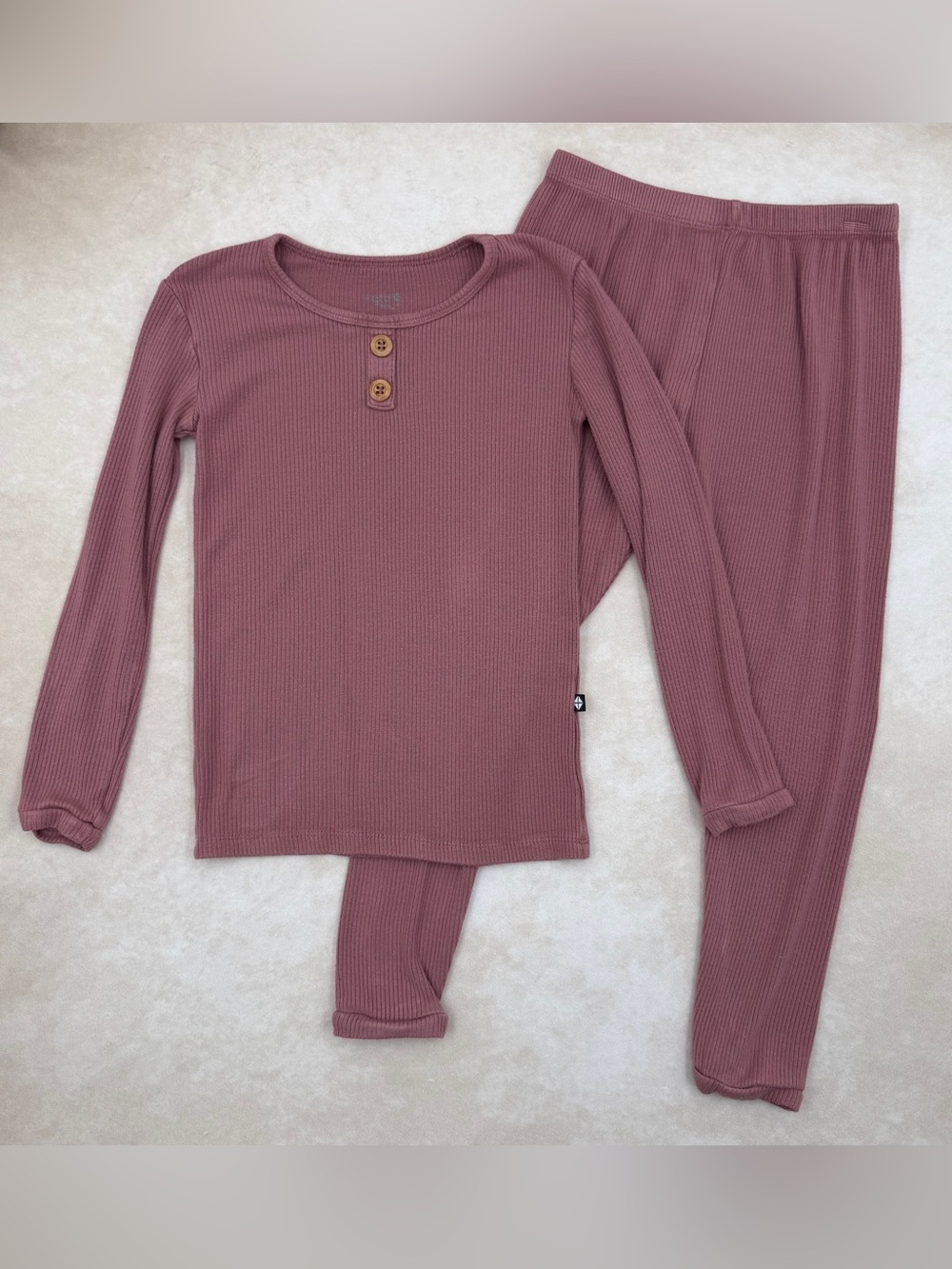 Kyte BABY Mauve Ribbed Two-Piece Lounge Set